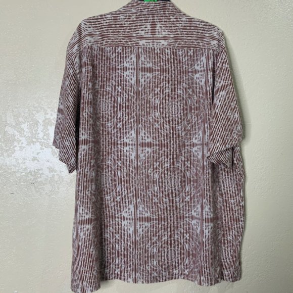 Caribbean Mens Silk Blend Short Sleeve Shirt Sz XL - Picture 3 of 5